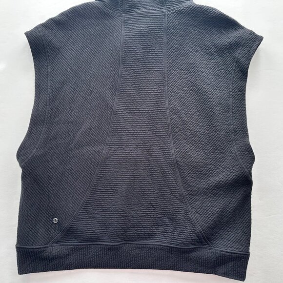 Lululemon Easy Going Hoodie Black Size 12 Sleeveless Pullover $98 - Picture 4 of 6